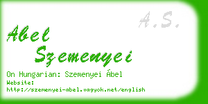 abel szemenyei business card